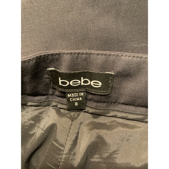 Bebe Straight Leg Black Slacks Women’s Size 8 - Picture 2 of 4